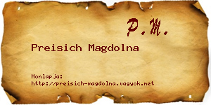 Preisich Magdolna névjegykártya