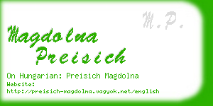 magdolna preisich business card